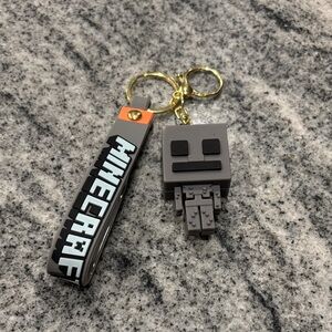 Gray and Gold Keychain Set